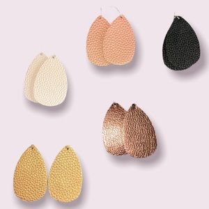 Faux leather earrings